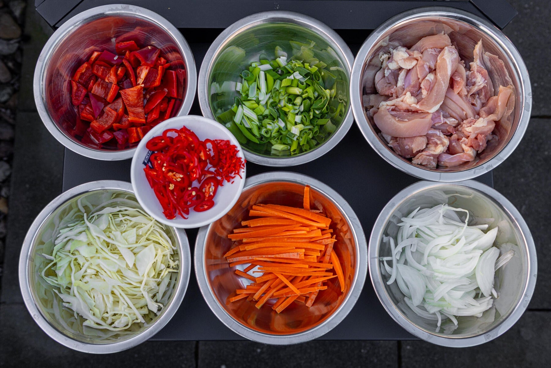 Chicken Thigh Noodle Stir-Fry with Veggies