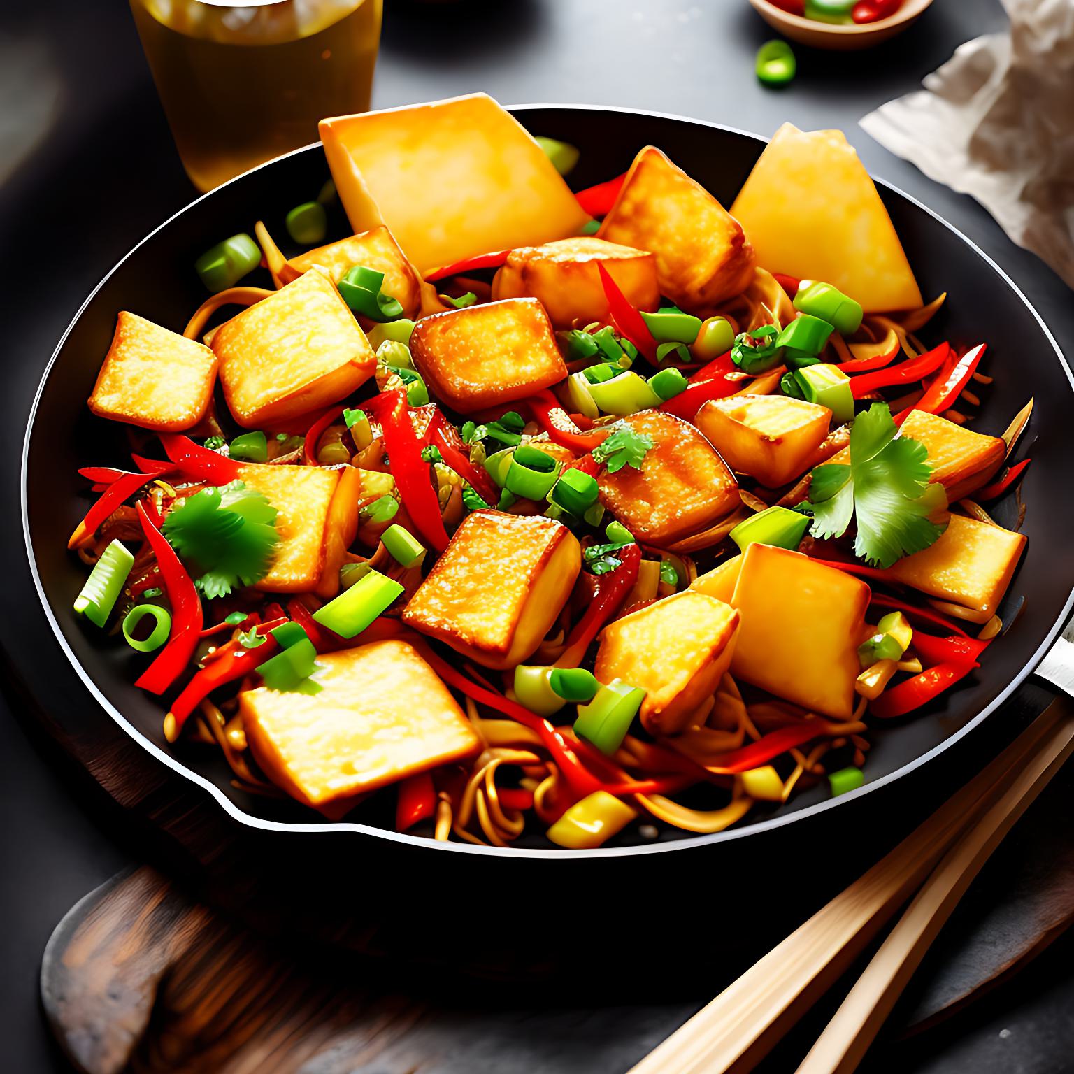 Wok with fried cheese noodles and vegetables from HOT WOK – HOT WOK
