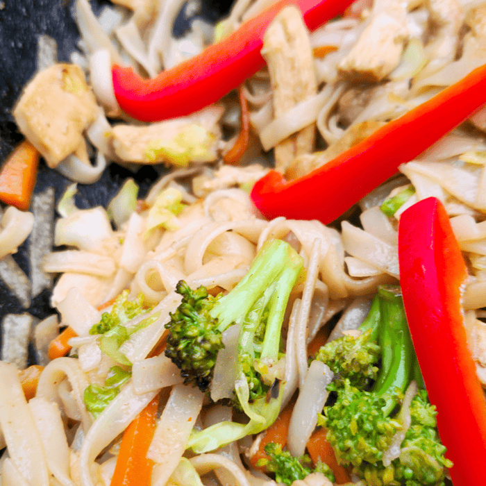 Chicken and Vegetable Stir-Fry with Teriyaki Sauce - HOT WOK