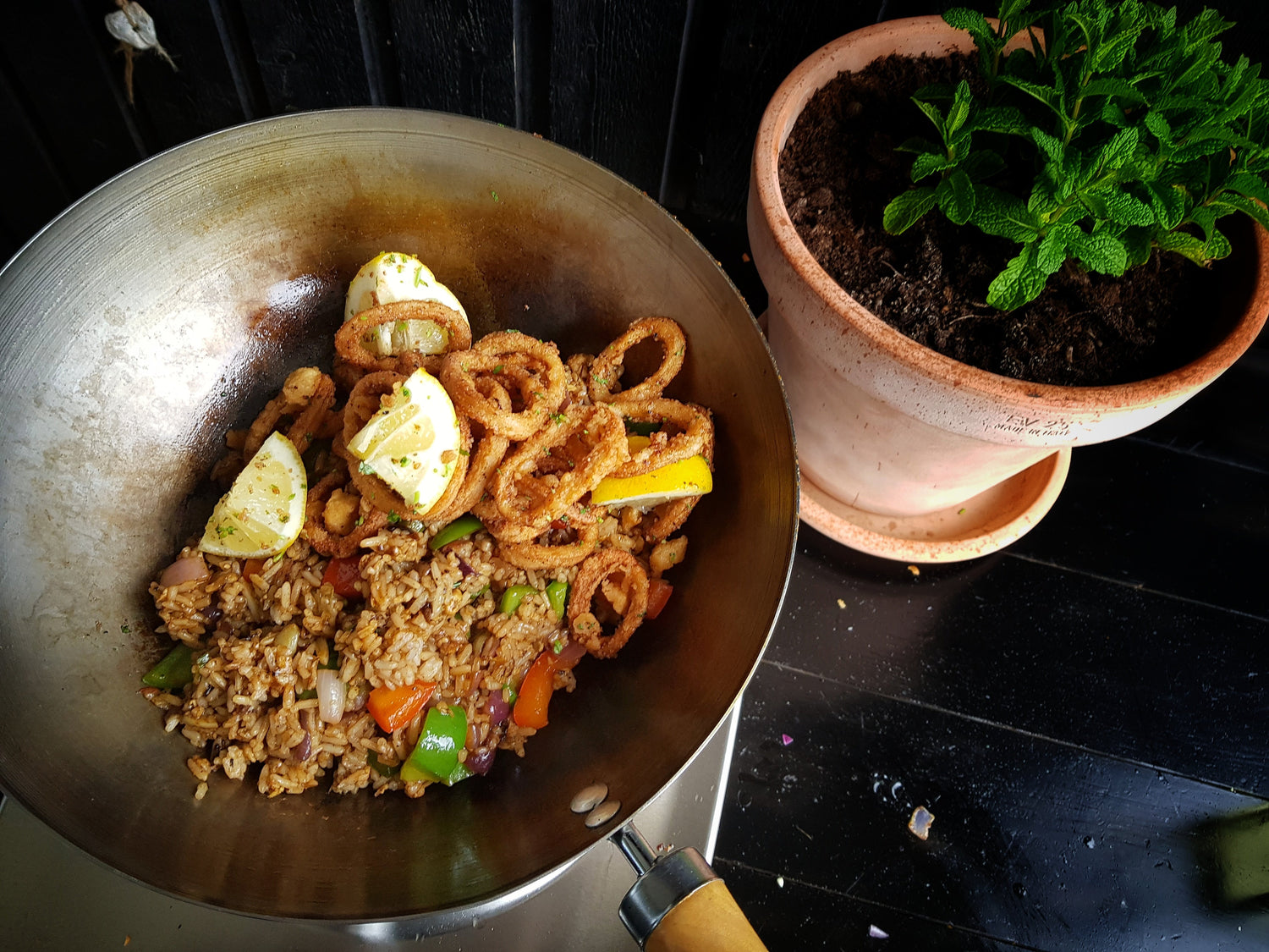 Fried Calamari with fried rice by HOT WOK - HOT WOK